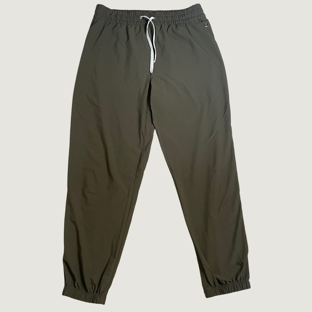 Vuori Olive Green Weekend Joggers Size L Crop Lightweight Stretch